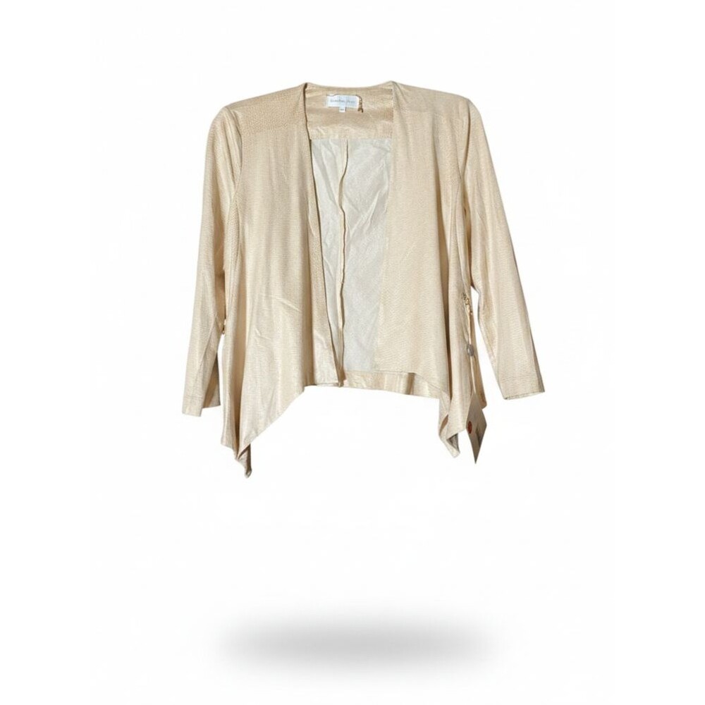 PATRIZIA PEPE Cream Cuban Sand Jacket Size 44 - 20" Length 12" Sleeve